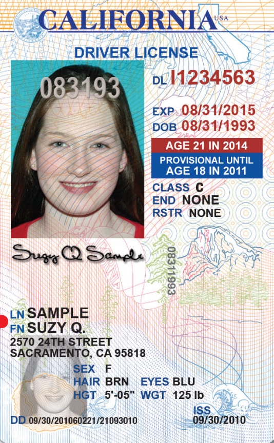 California Id Drivers License Templates